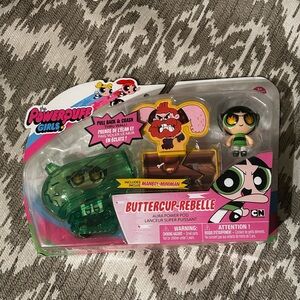 The Powerpuff Girls Buttercup Rebelle Figure Aura PowerPod Manboy New Smash Wall